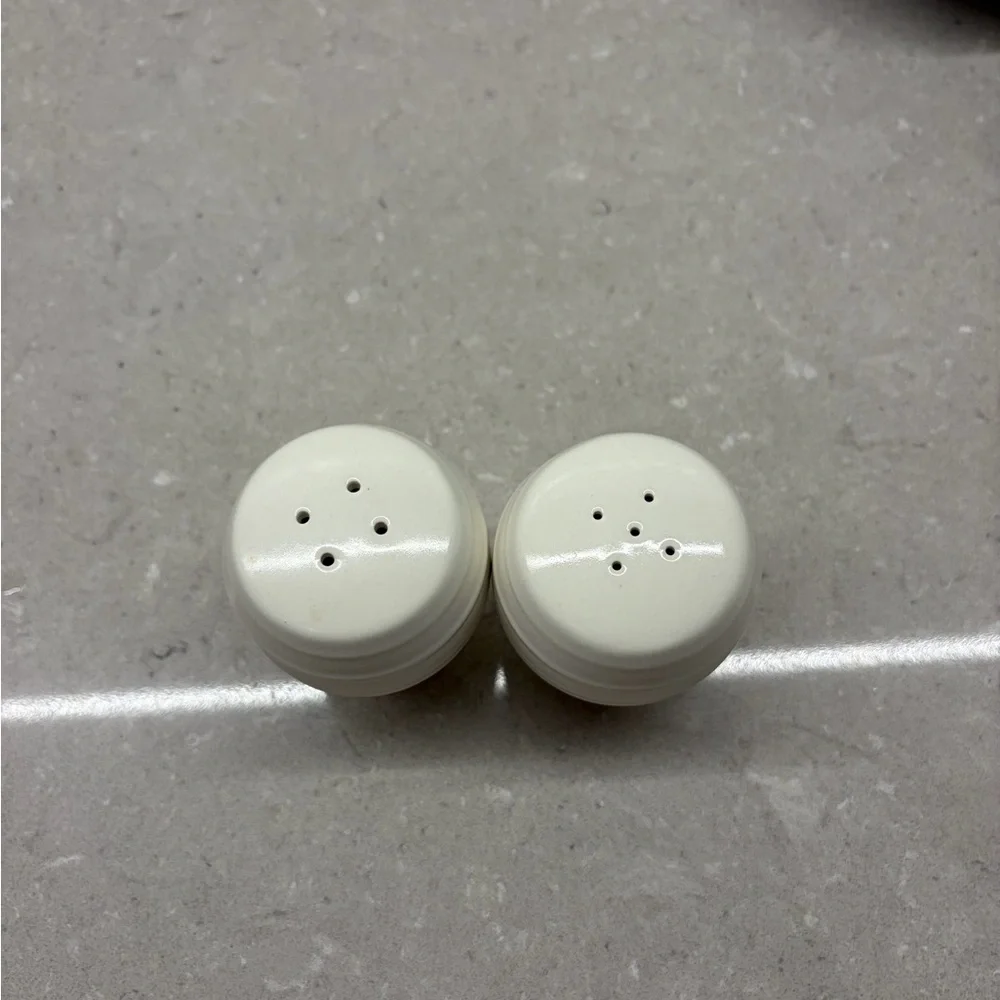 White Ceramic Salt and Pepper Shakers